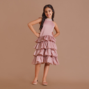 Dusty Rose Tiered Party Dress