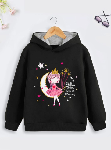 YK X Trampoline Girls Printed Hooded Sweatshirt