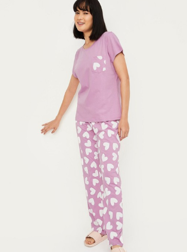 Max Women Heart Printed Pj Set