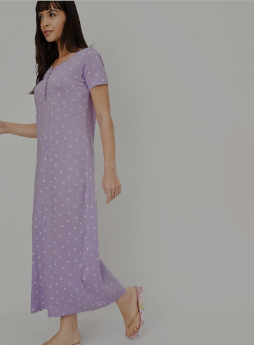 max Printed Pure Cotton Maxi Nightdress