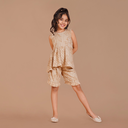 Girls Knitted Peplum Top & Shorts Co-Ord Set 
