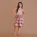 Dusty Rose Tiered Party Dress