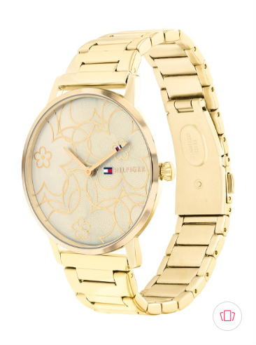 Women Gold-Toned Stainless Steel Straps Analogue Watch