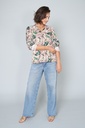 Casual Printed Top with Hand Lace Detail Top