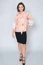Lace-Trimmed Floral Printed Blouse