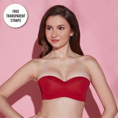 Nykd by Nykaa The Ultimate Strapless Bra - Red (34C) (34C)