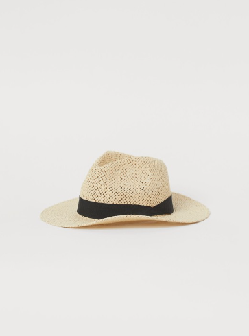 H&M Women Beige Straw Hat