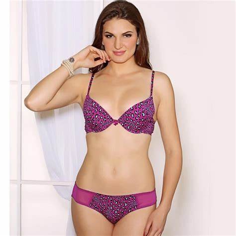 PrettyCat Sexy Lightly Padded T-Shirt Bra & Panty with Bows