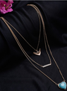 Madame Rose Gold & Blue Brass Rose Gold-Plated Layered Necklace