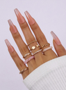 SALTY Set of 8 Urban Chic Rings