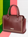 Caprese Maroon Solid Handheld Bag