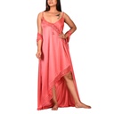 PIU Women's 2 pc Roomwear Nighty Gown Satin