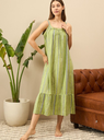 July Women Shoulder Straps Pure Cotton Maxi Nightdress